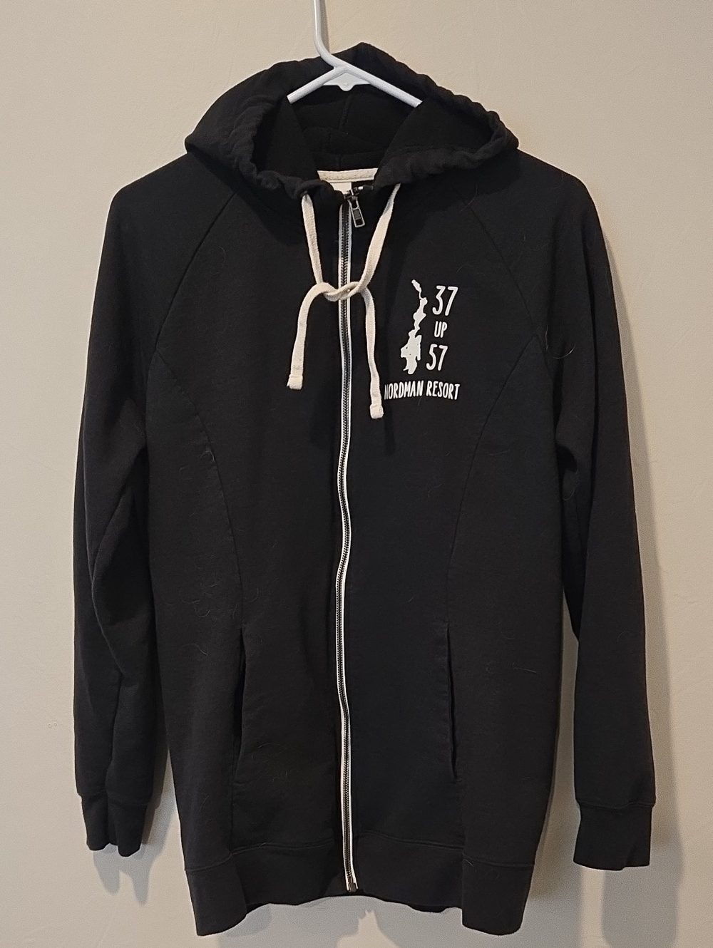 Priest Lake Idaho Black Zip-Up Hooded Sweater